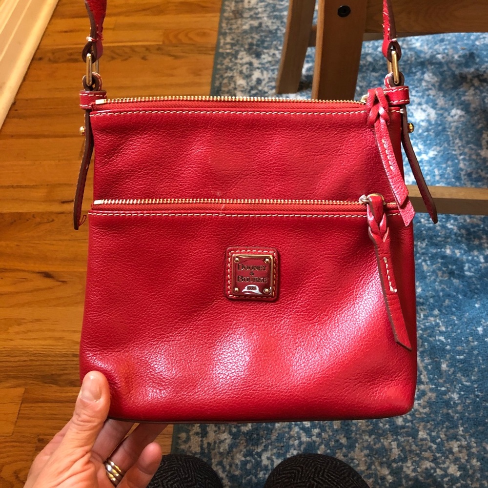 Dooney & Bourke Red Leather Crossbody Bag